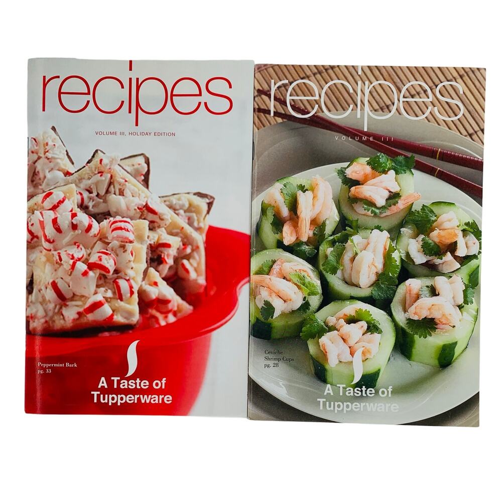 Tupperware Recipe Books Holiday Appetizers Candy Desserts Gourmet Dishes Guide